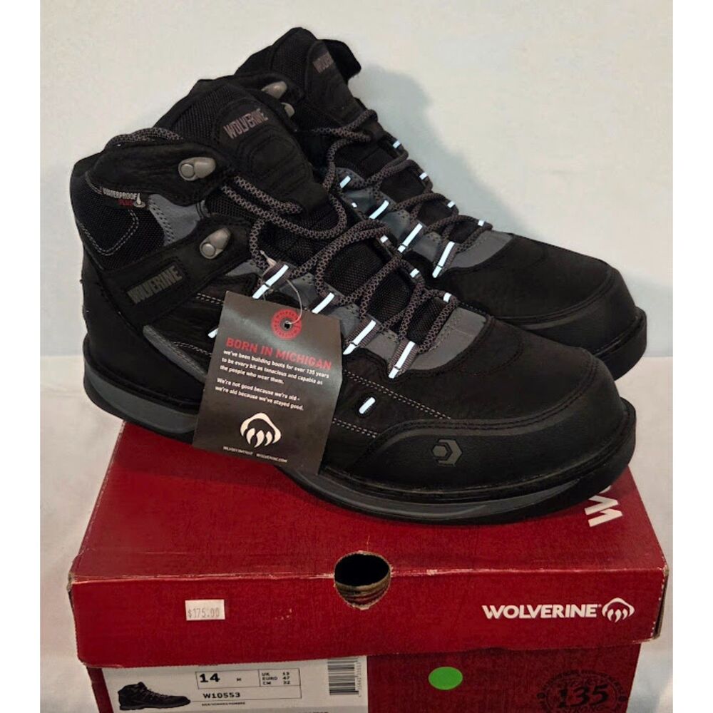 Wolverine Edge LX Waterproof Work Boots Black Size 14 M W10553 New